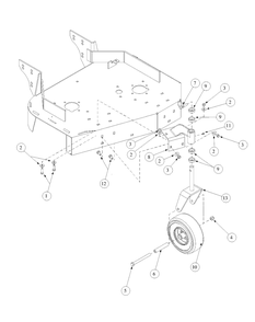 Caster Assembly Diagram and Parts List for G1436 55AE231R150-WAM Cub Cadet Lawn Mower